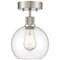 Access Lighting Port Nine Burgundy, Burgundy LED SemiFlush, Brushed Steel Finish, Clear Glass 63148LEDDLP-BS/CLR - alternate 5